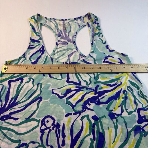 Lilly Pulitzer Monterey Racerback Tank Top Pool Blue Stay Cool‎ XS - Picture 7 of 16